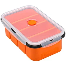 Silicone Freezer Tray with Lid Food Storage Container 1 Cup Portion Ice Cube