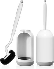 Toilet Bowl Brush Holder Set 2 Pack Bathroom Deep Cleaning Toilet Cleaner Scr...