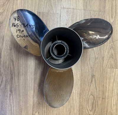 135 -300hp Mercury  V6 Propeller Stainless COUNTER Rotation Laser II 19 Pitch
