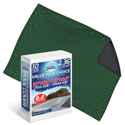 PoolCoverChoice Winter Swimming Pool Cover for 18 ft x 40 ft Rectangular Pool
