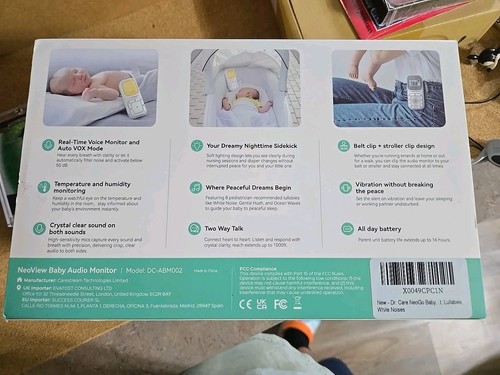 Dr.Care Neo Digital Audio Babyphone mit 1000 Fuß Zwei-Wege-Gespräch, Vox - Bild 2 von 2