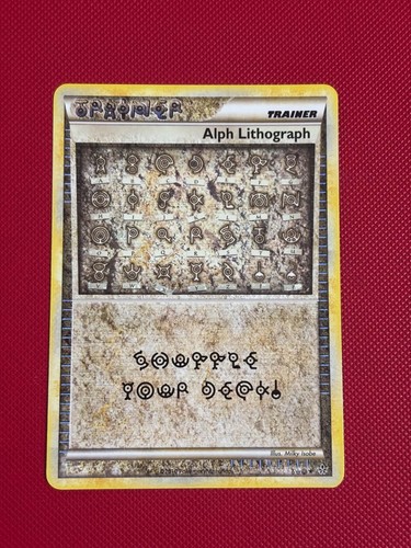 POKEMON! Alph Lithograph - Unleashed TWO Trainer - Ultra Rare - NM CLEAN