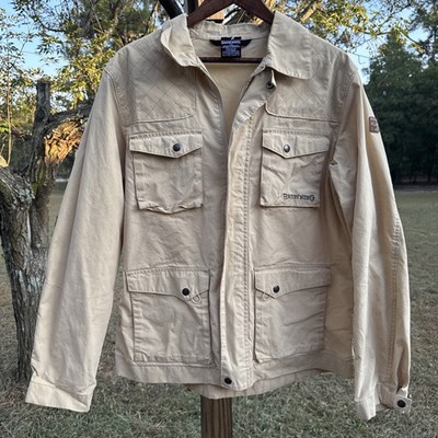 Browning Veracity Hunting Field Jacket Men's Large Tan Utility Canvas