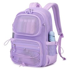 Mesh Backpack, Heavy Duty See Through Backpack Ultra-Lightweight Net Bookbag ...