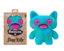 Fuggler FUGG LIFE Edition 9" CHUM CHUM Blue Purple Tie Dye Cat Silver Teeth NIB