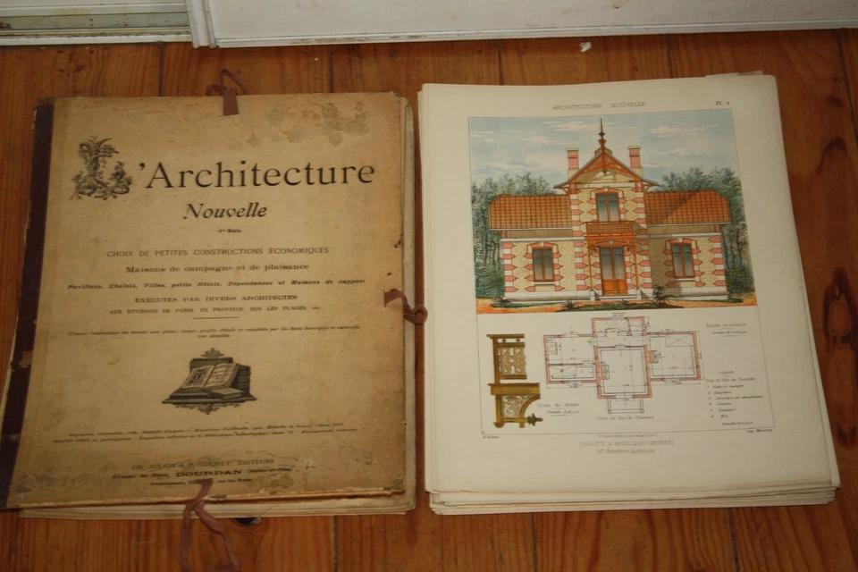 L'ARCHITECTURE NOUVELLE-CHOIX DE PETITES CONSTRUCTIONS ECONOMIQUES-1896 complet - Photo 2/4