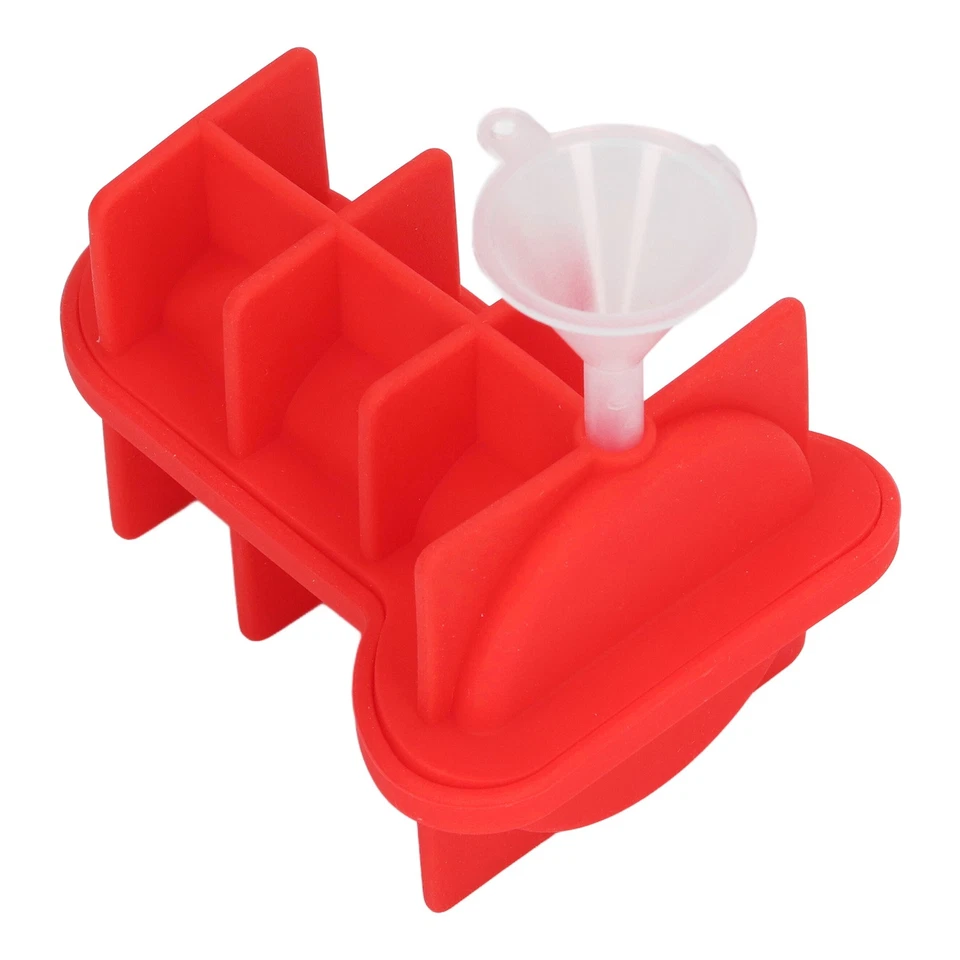 Red Funny Silicone Ice Cube Mold 3D Adult Spoof Ice Tray With Lid Fun Shape - Image 3 of 4
