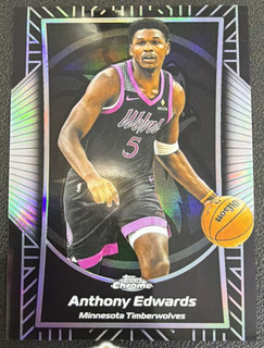 Anthony Edwards 2025 26 Topps Chrome Update Shadow Etch SSP Refractor #SE 9