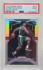 2019 Prizm Silver Refractor CARSEN EDWARDS RC CARD PSA 9 MINT