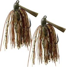Reaction Tackle Tungsten Swim Jig for 1/4 oz (2-pack), Dark Pumpkin/Brown 