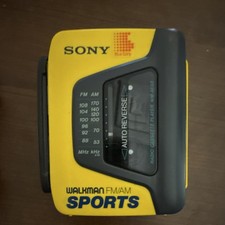 Sony WM-AF59 Sports Walkman FM/AM Radio Cassette Player Auto Reverse Yellow