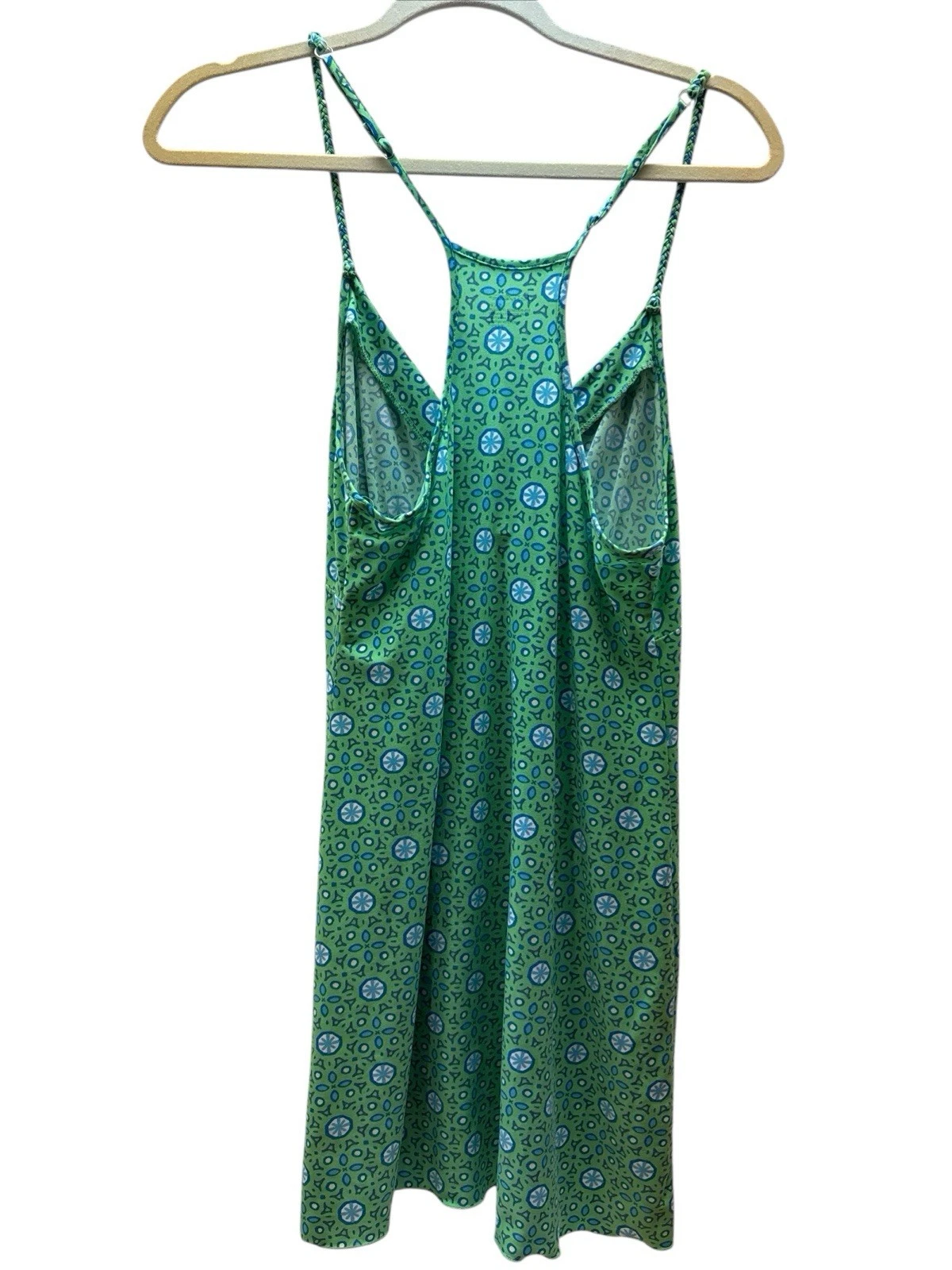 UNDERCOVER Prendisole donna Secret Treasures verde stampa calico racerback taglia small