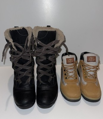 TIMBERLAND Mount HOPE MID WOMEN' LEATHER BOOT 8.5 & Timberland Field Boot 4.5
