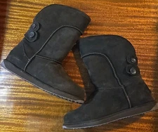 EMU Charlotte Womens Size 7  Sheepskin Brown Suede Waterproof