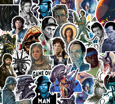25 Alien & Aliens Stickers - Matte Vinyl - Movie Sci-Fi Ripley Horror Action