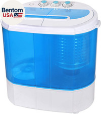 Pequeña lavadora portátil 9,9 lb mini lavadora compacta doble bañera lavadora