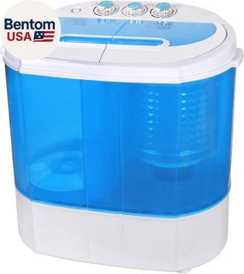 Small Portable Washing Machine 9.9Lb Mini Compact Washer Twin Tub Laundry Machin