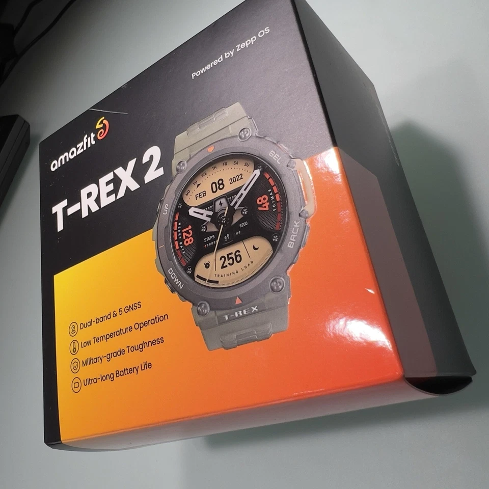 Amazfit T-Rex 2 Smart Watch Uhr GPS AMOLED 47mm Ember Black AKZEPTABEL, Foto 1 von 5