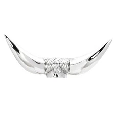GG Grand General 48180 Chrome Bull Horn Hood Ornament w/o Base