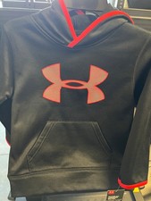 NWT new Under Armour hoodie sweatshirt boys 4 black red