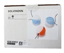 IKEA SOLVINDEN Outdoor LED String Lights 24 Globe Multicolor Party Ball