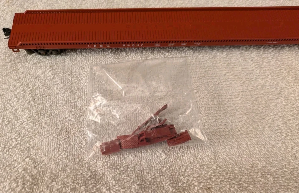 Walthers HO CB&Q 75' TOFC Flat Car Chicago Burlington & Quincy RR - Image 3 of 4