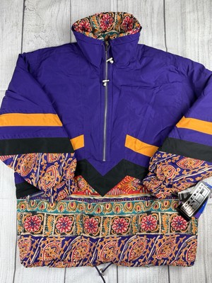 NWT! VTG FERA SkiWear Pullover Zip Jacket Caprice Multi Color Sz 12 Women s