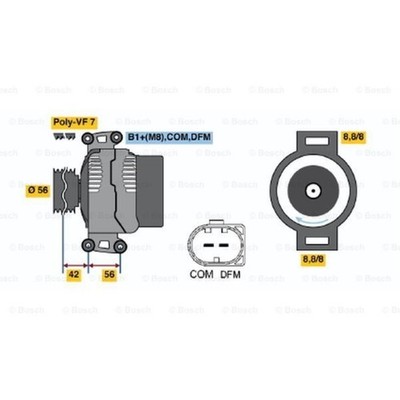 BOSCH Generator Lichtmaschine 150A 14V für Mercedes-Benz Sprinter 5-T Kasten