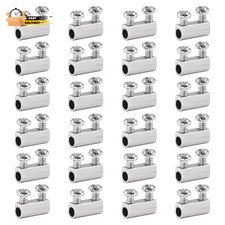 24 Pcs Stainless Steel Wire Rope Cable Clamp, Adjustable New Upgrade D