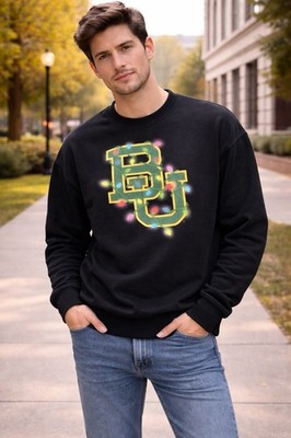 NWT Baylor University Pullover Mens NCAA  Team Apparel Sweater Black Christmas