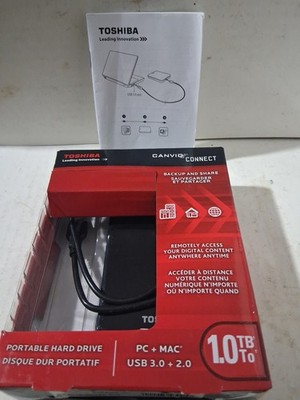 Toshiba Canvio Connect 1TB External Hard Drive USB 3.0 Portable PC Mac