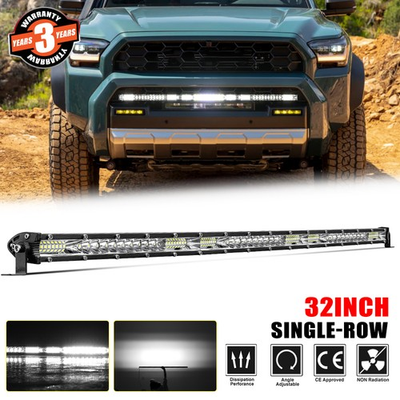 #ad #ad 32quot; Slim LED Light Bar Hidden Bumper BracketWiring Kits Fit Toyota Tundra 14 25 $59.99