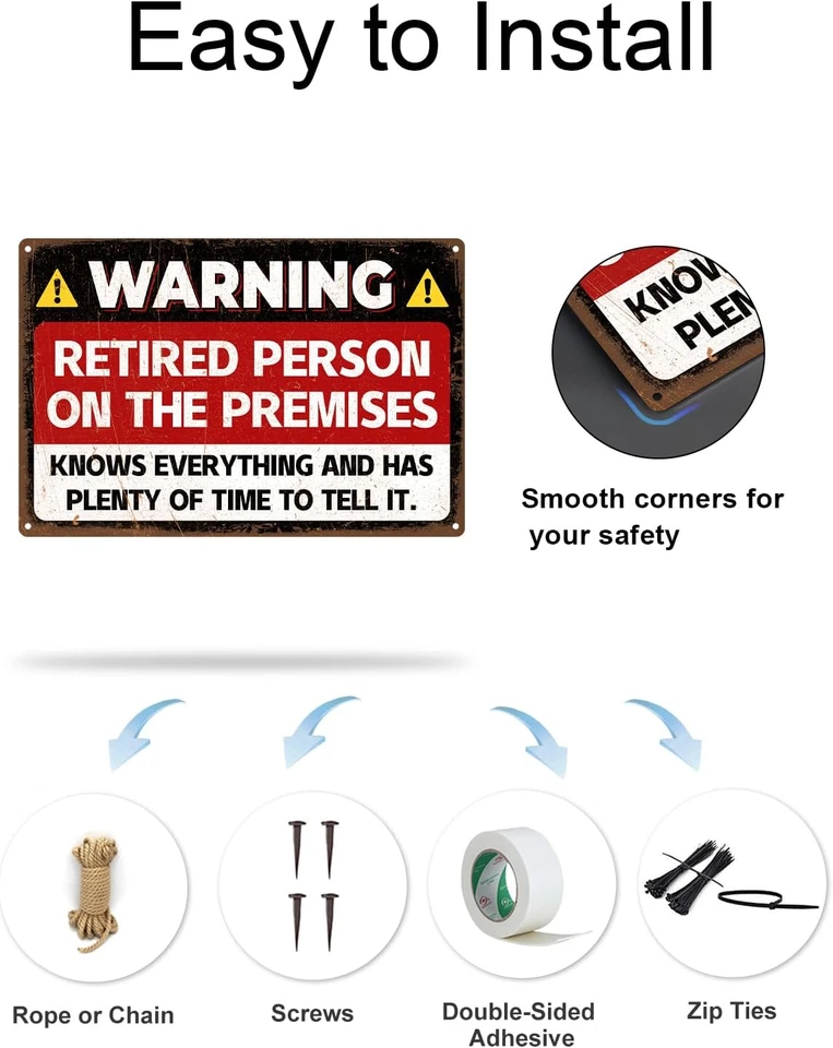 Divertidas decoraciones de fiesta de jubilación - Regalos de jubilación para mujeres/hombres - 8x12 pulgadas... Foto 2 de 4