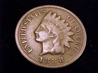 1888 Indian Head Cent, Very Good, nearly Fine Grade