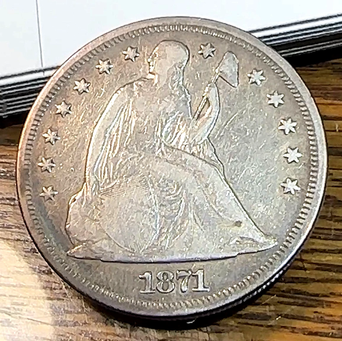 Uncertified 1871 Year Seated Liberty US Dollars (1840-1873) for