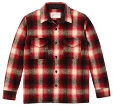 Filson Mackinaw Wool Jac Shirt 20263528 MADE IN USA Red Black White Ombre Jacket