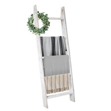 Honest Blanket Ladders for The Living Room, 5-Tier Blanket Holder, Wall-Leani...