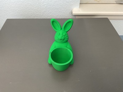 Easter bunny decoration 3d printed in green and not used
