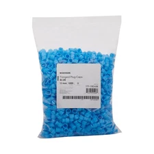 McKesson Tube Closure Flanged Plug Cap Blue Polyethylene 1000 per Bag