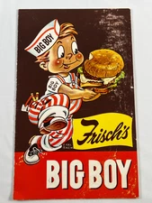 1950's Original Frisch's Big Boy Vintage Tri-Fold Menu