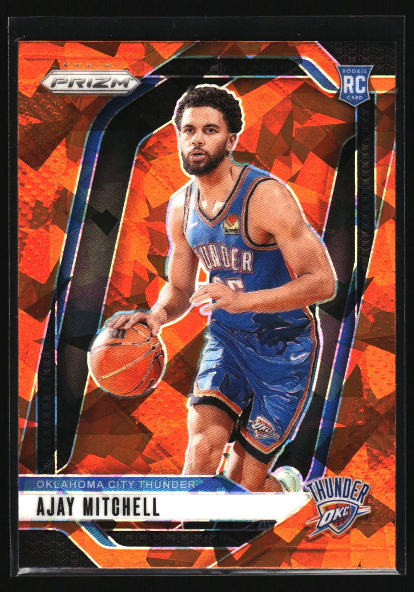 Ajay Mitchell 2024-25 Panini Prizm Prizms Orange Ice #226 Oklahoma City Thunder