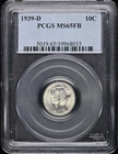 1939-D 10C Mercury Dime PCGS MS65FB
