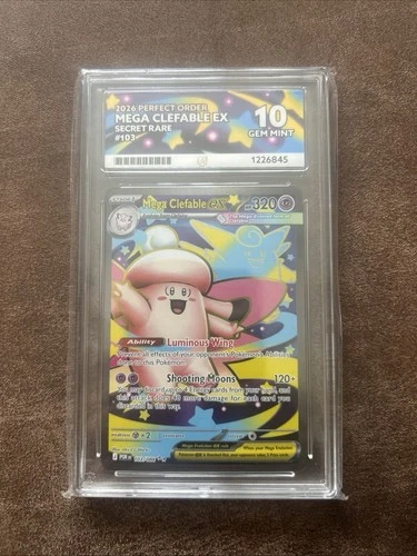 Pokemon Perfect Order Mega Clefable EX 103/088 Secret Rare Ace 10
