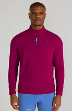 REDVANLY Fallon Quarter Zip Men's L/S Pull-Over Golf Jersey BORDEAUX LARGE $150