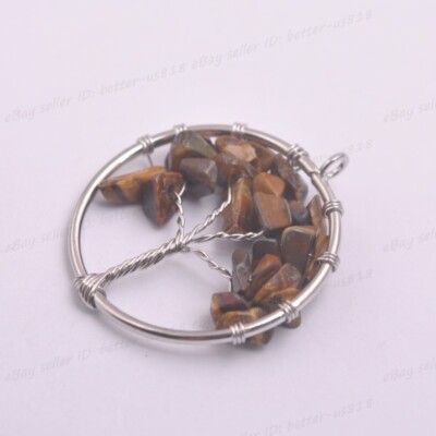 Rose Quartz Jewelry Amethyst Rose Quartz Tree Of Life Pendant – Reiki Healing Energy Stone Necklace Tree Of Life. Jewelry - Foto 2