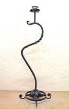 Old Floor Reading Lamp In Wrought Iron Light CH