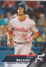 2016 Reading Fightin Phils Playoffs Mitch Walding RC Rookie Phillies