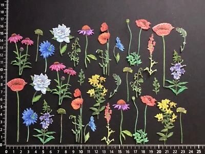 Mixed Flowers Die Cuts From Two Red Robins,Toppers, Embellishments, Card-making.