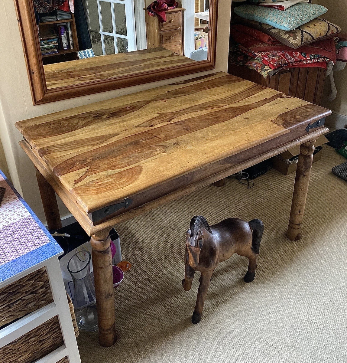 Indian Sheesham Wood Dining Table 125cm X 75cm With Height 75cm eBay