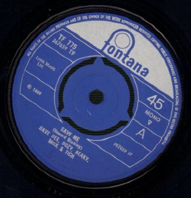 Dave Dee & Co.(7'' Vinyl)Save Me / Shame-Fontana-TF 775-UK-1966-Ex/Ex-
